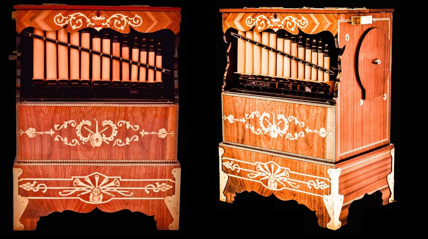 Organillo 13 pitos 20 tonos, modelo único en el mundo, fabricado por Manuel Lizana en 2014