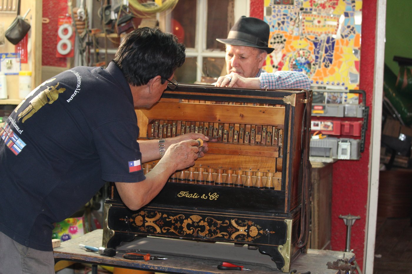 Restauración de un organillo Frati & Co. en el taller